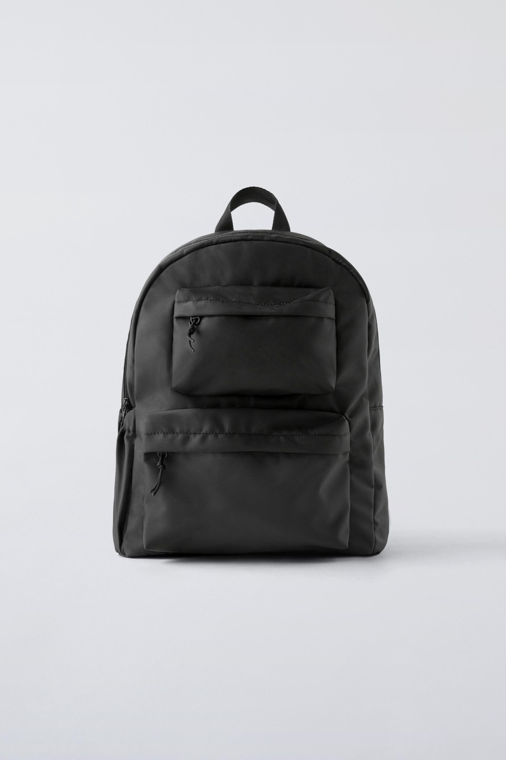 Black fashion zip backpack