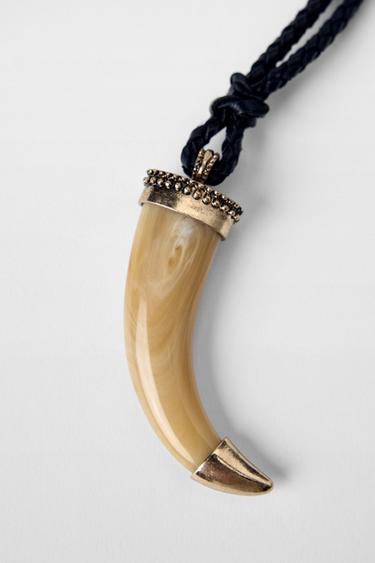 ROPE HORN NECKLACE KATE MOSS X ZARA - Black by Zara - Image 2