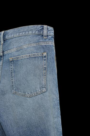 FLARE FIT JEANS WITH ZIPS - Mid-blue by Zara