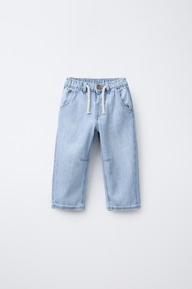 JEANS BAGGY CORDONES - Azul claro de Zara