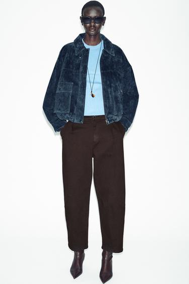 BALLOON TROUSERS WITH DARTS - Brown by Zara