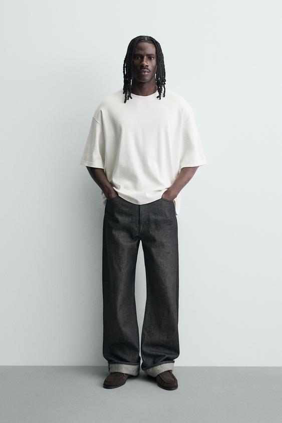 BOXY FIT TEXTURED SWEATSHIRT