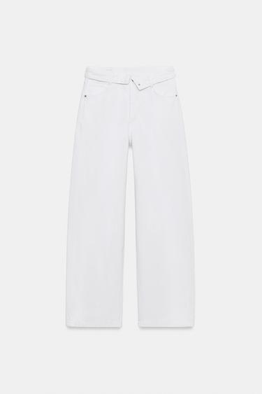 JEAN TAILLE PLIÉE TRF TAILLE NORMALE - Écru de Zara - Image 4