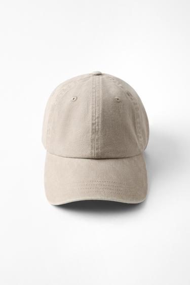 Zara WASHED TWILL CAP - Sand