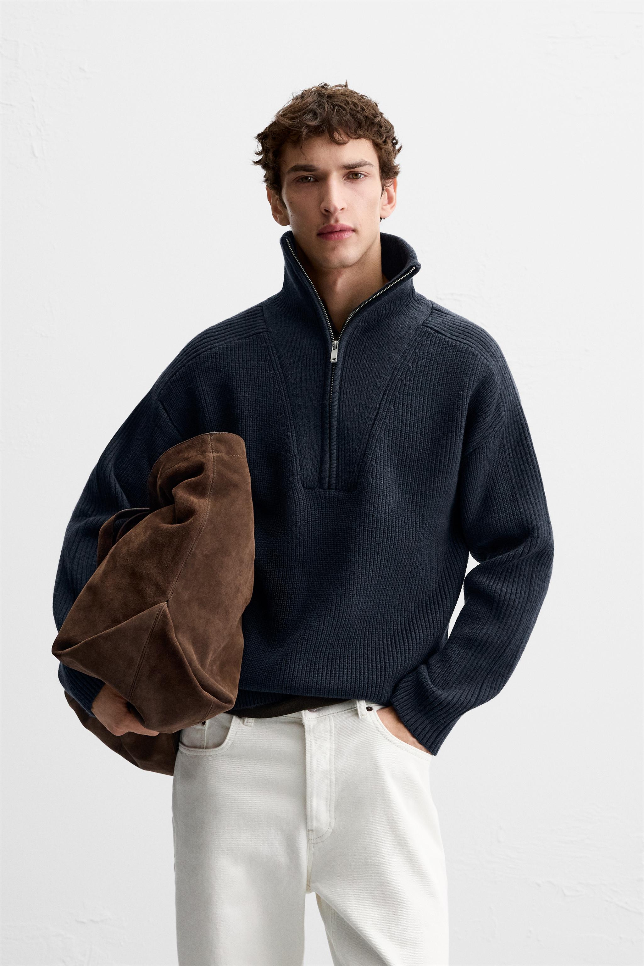 Quarter Zip Men s Knitwear ZARA Philippines