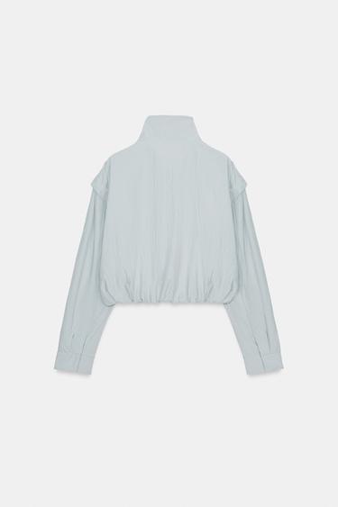 VESTE À COL MONTANT - Bleu / Gris de Zara - Image 4