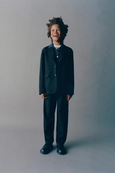 Zara PLEATED PANTS - Black