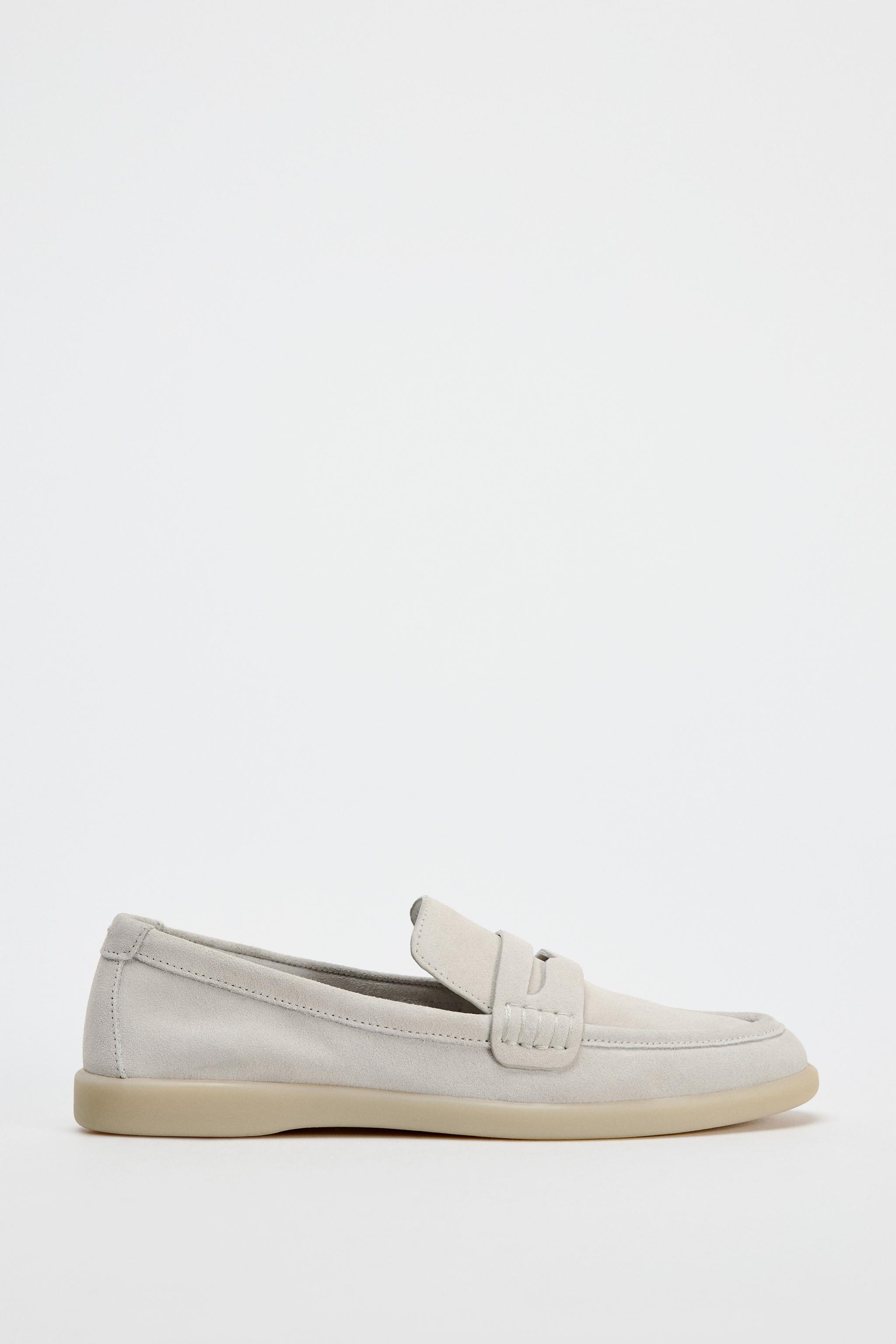 Zara split suede fashion loafers