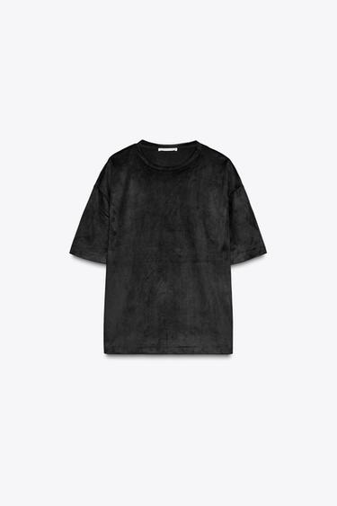 HAUT EN MATIÈRE SYNTHÉTIQUE - Noir de Zara - Image 4
