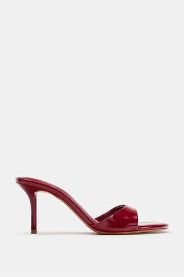 HEELED MULES - Red by Zara