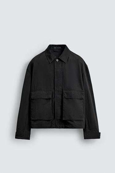 BOXY FIT POCKET JACKET - Black by Zara