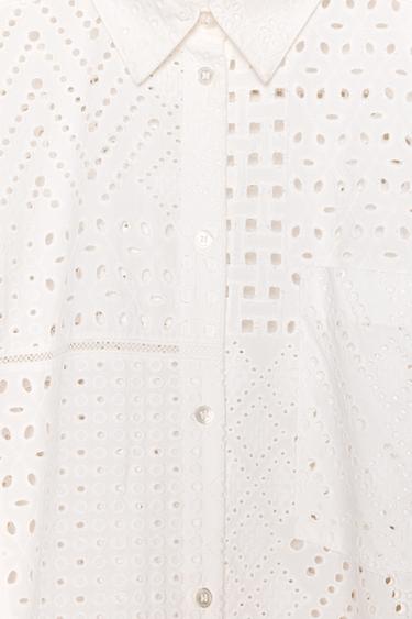 ZW COLLECTION DRESS WITH CUTWORK EMBROIDERY - White by Zara - Image 7