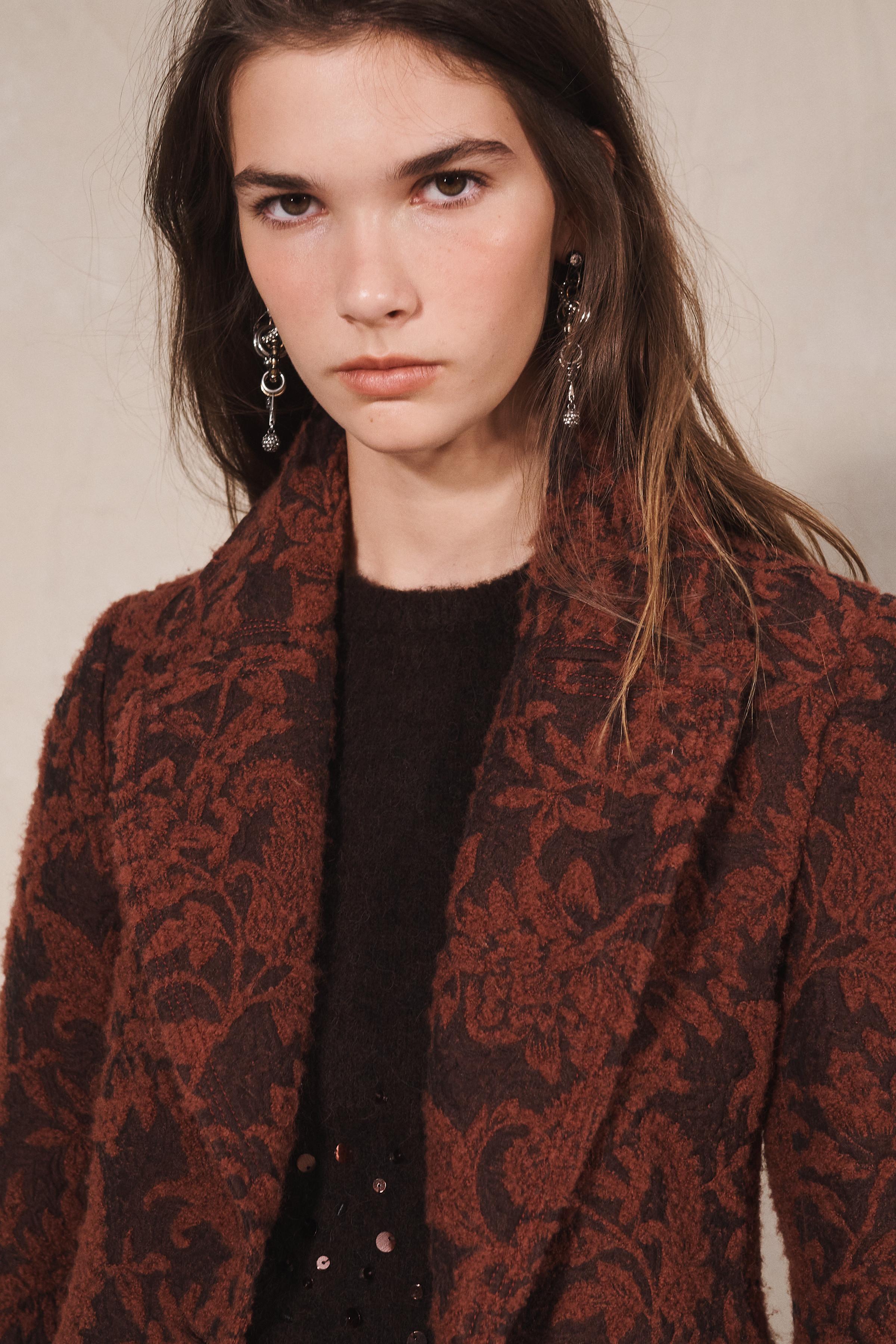 LIMITED EDITION LONG WOOL JACQUARD COAT