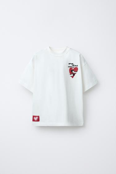 HEART T-SHIRT - White by Zara