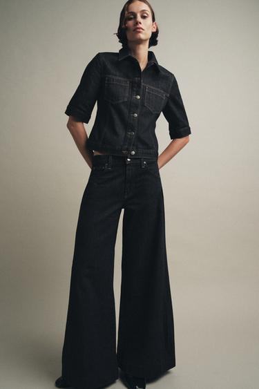 DENIM JACKET WITH POCKETS ZW COLLECTION - Blue by Zara