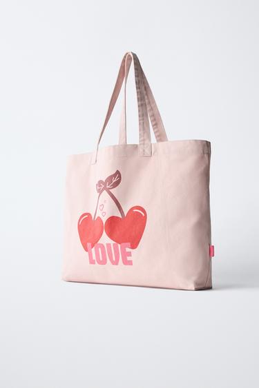 CHERRY TOTE BAG - Pink by Zara - Image 1