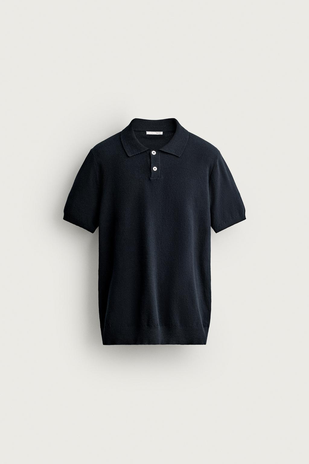 REGULAR FIT TEXTURED KNIT POLO SHIRT