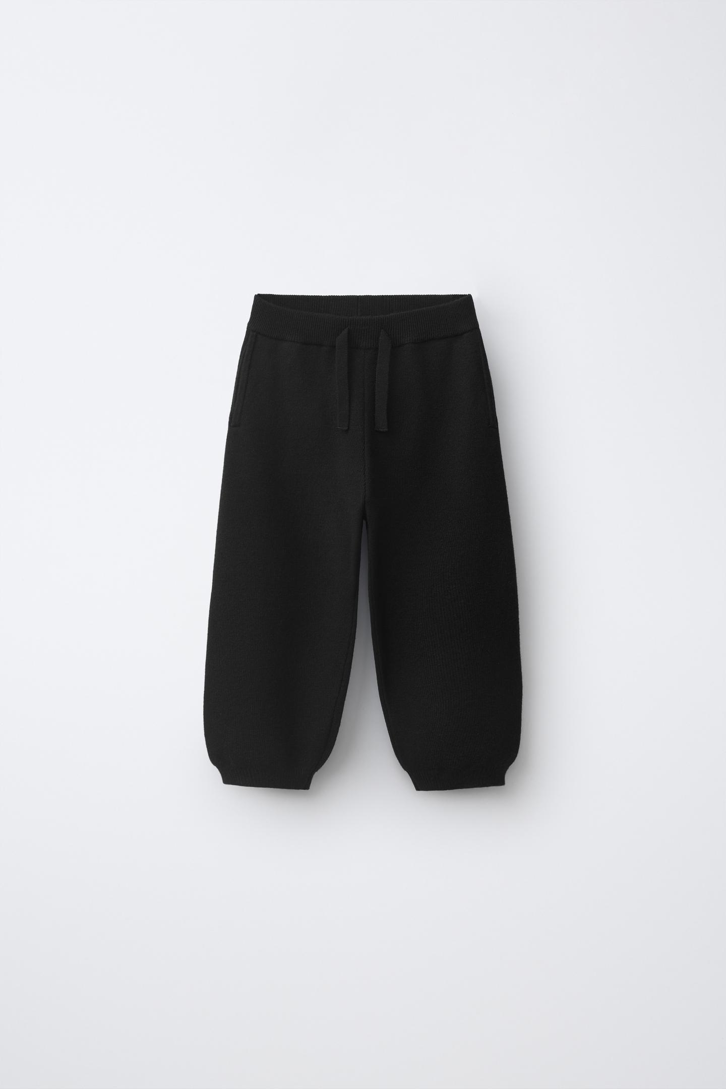 Детские брюки Zara Knit Jogger, цвет: Чёрный — фото 1