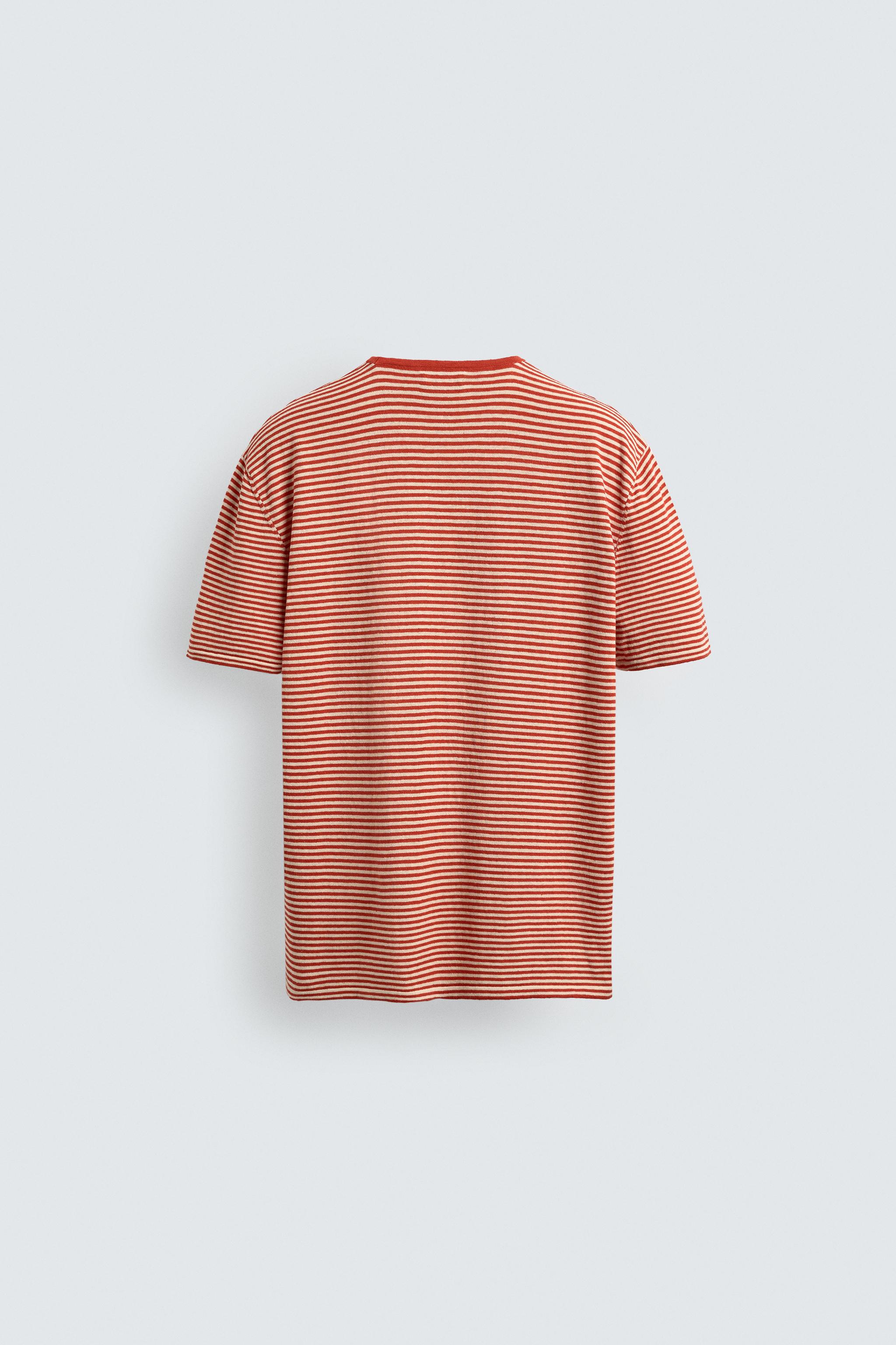 STRIPED REGULAR FIT KNIT T-SHIRT