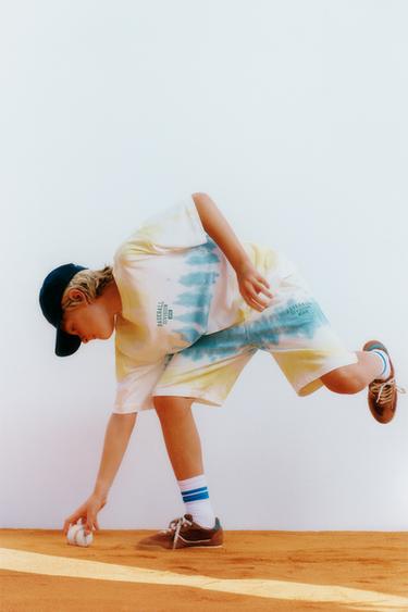 Zara JOGGING TIE-DYE T-SHIRT - Multicolored