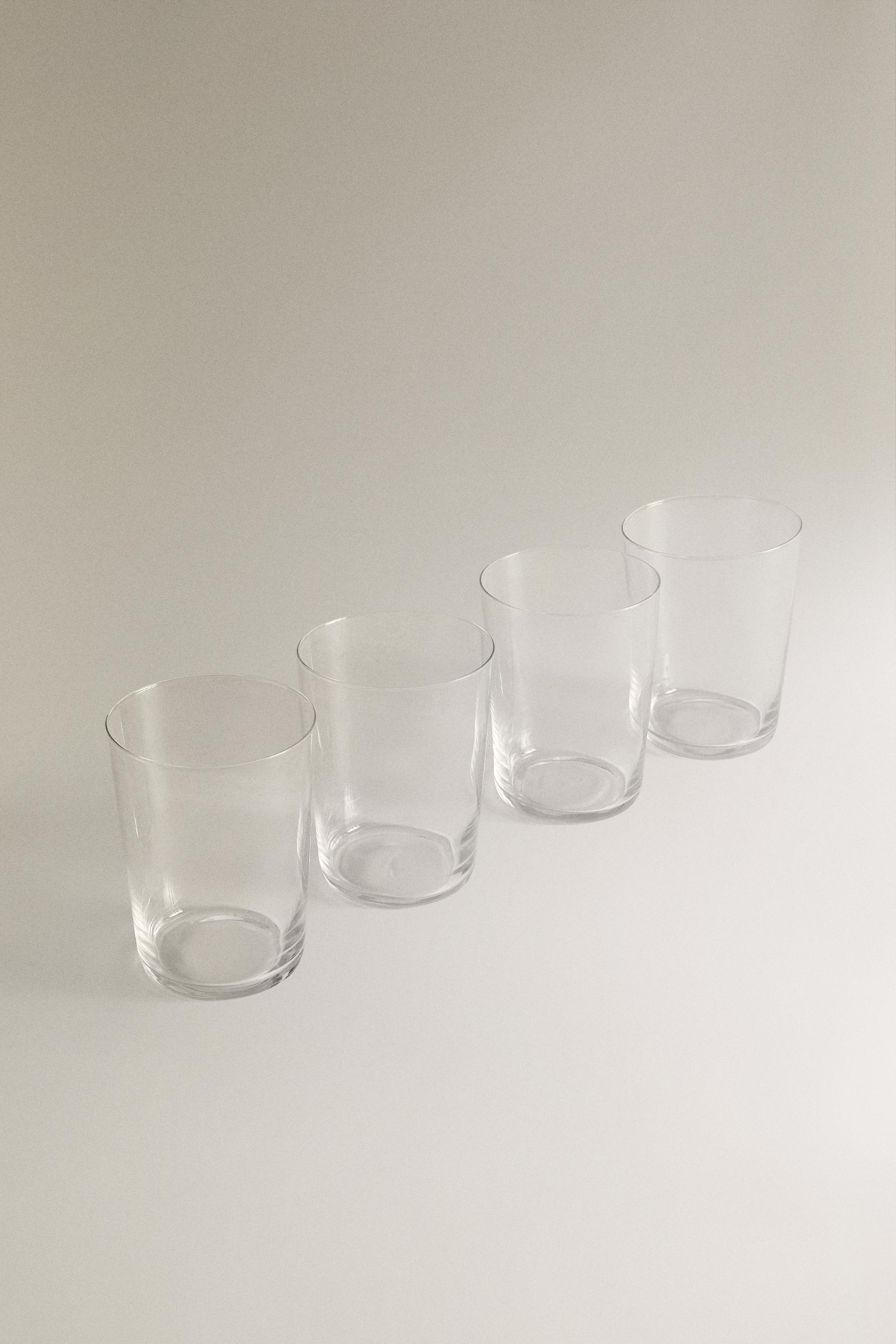 SET OF TALL GLASS TUMBLERS (SET OF 4