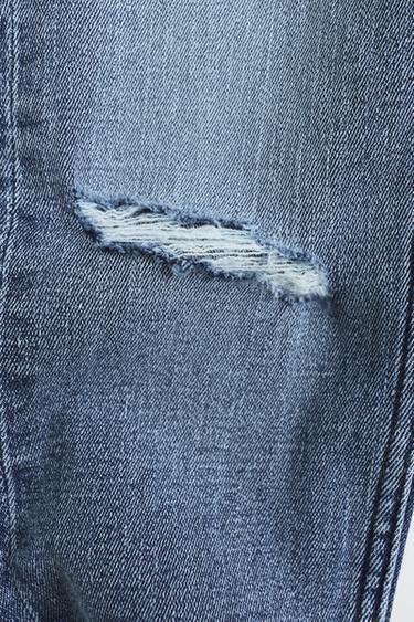 RIPPED SKINNY JEANS - Blue by Zara