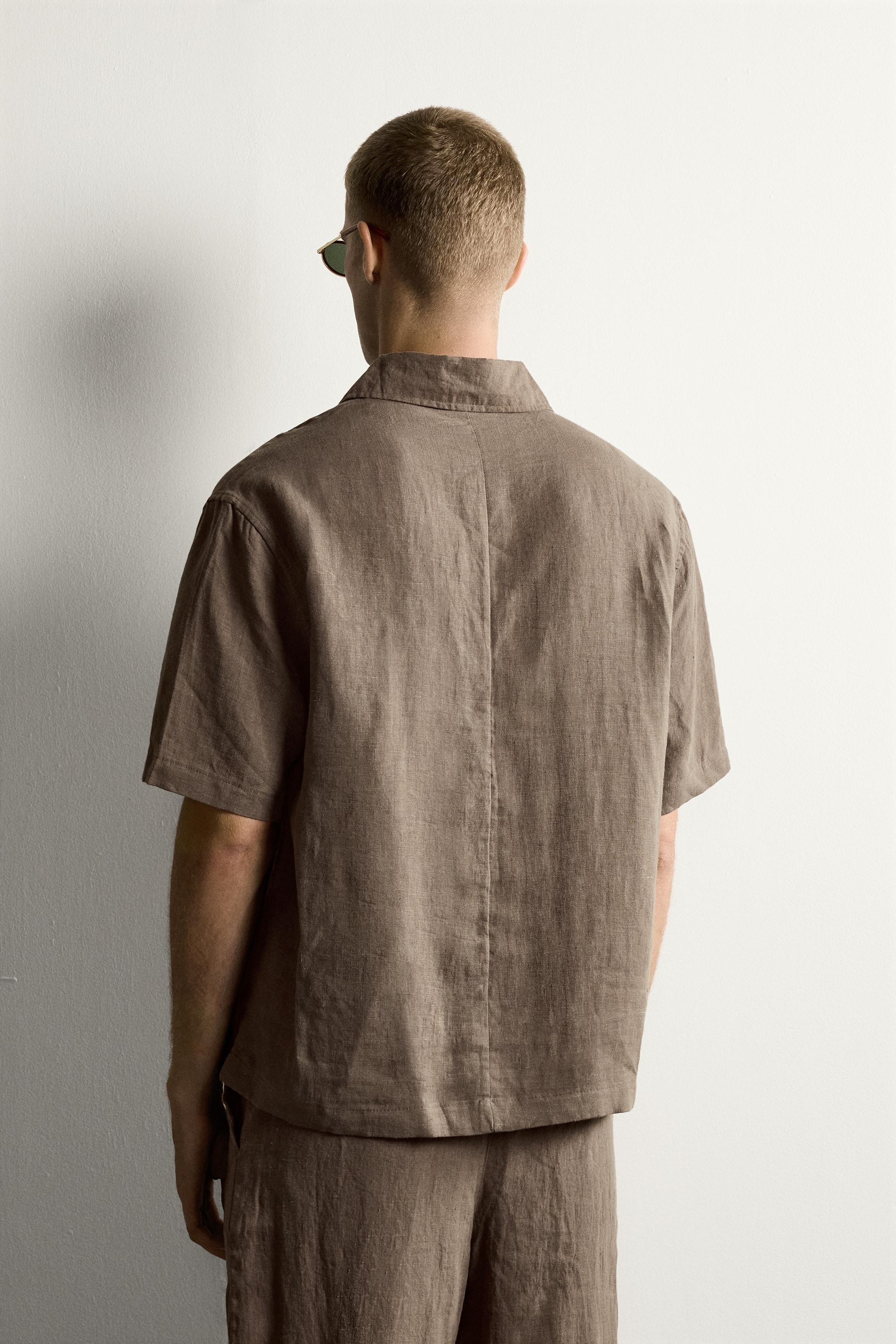 100% LINEN BOXY FIT POLO SHIRT