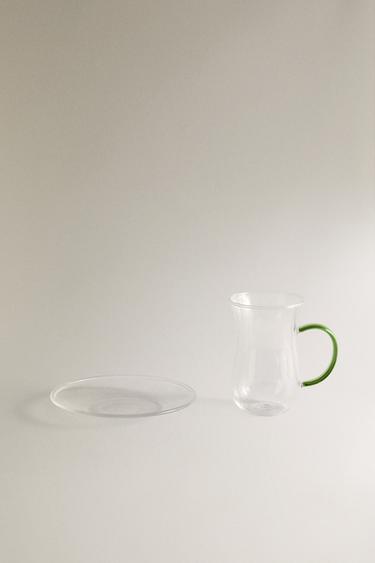 BOROSILICATE TUMBLER AND SAUCER - Green by Zara - Image 3