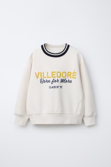 PRINTED SLOGAN SWEATSHIRT - Ecru by Zara - Image 0