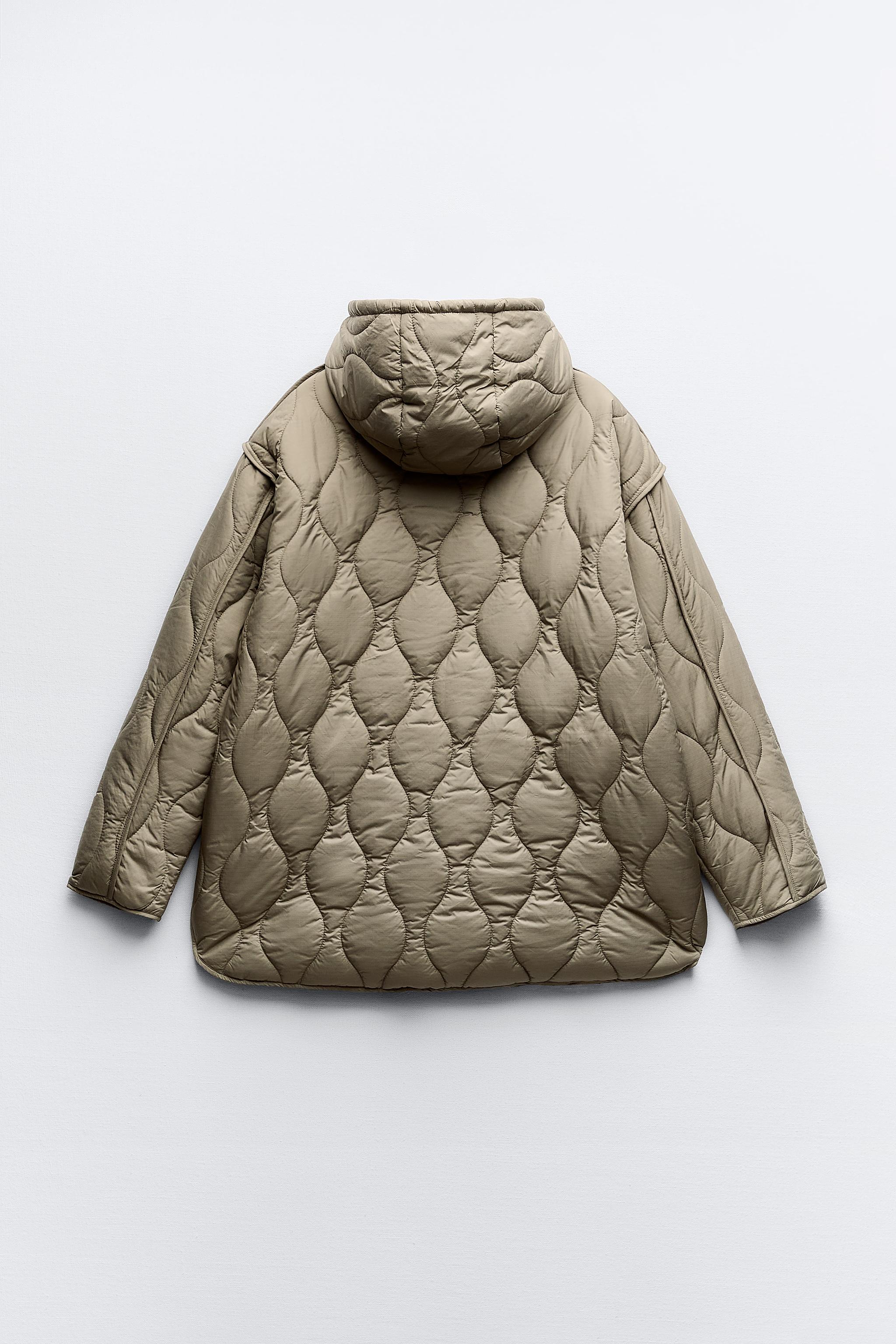 Zara best sale quilted coat