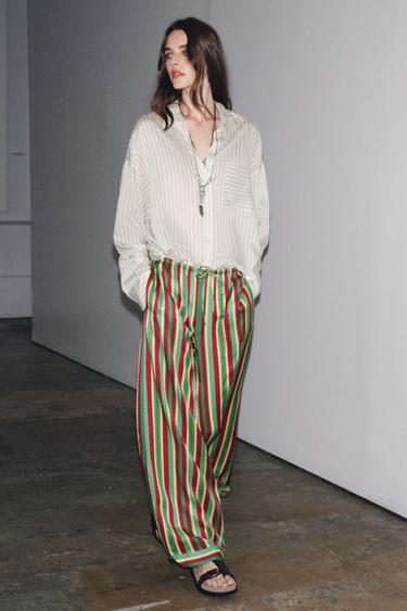 PANTALON DE PYJAMA RAYURES ZW COLLECTION - Multicolore de Zara - Image 1