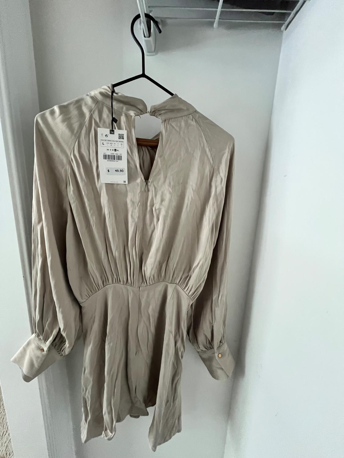 KNOTTED SATIN EFFECT DRESS - Image 2