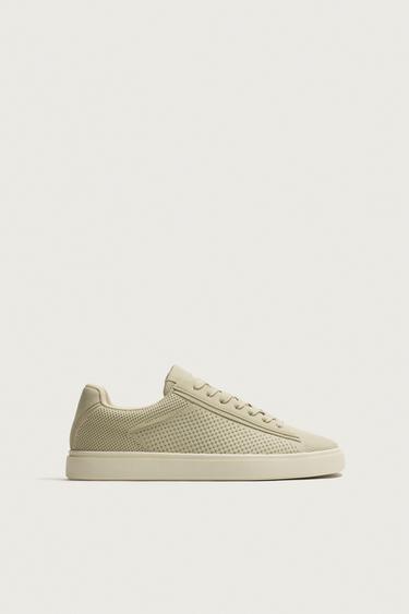 Zara FABRIC SNEAKERS - Sandy Brown