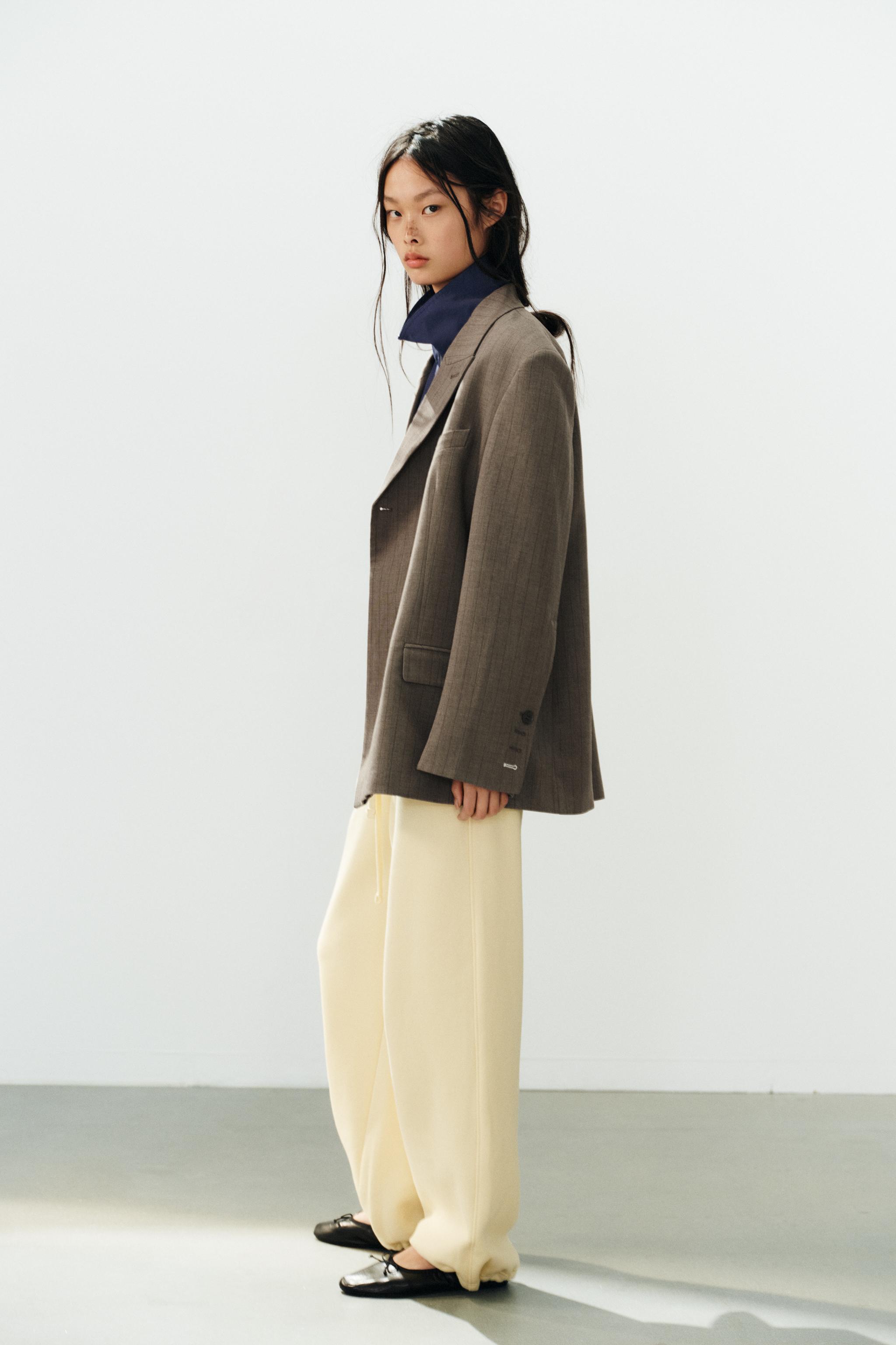 BASIC STRAIGHT SWEAT PANTS WITH ADJUSTABLE HEM - thumbnail 4