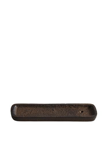 QUEMADOR INCIENSO BANDEJA METAL - gris antracita de Zara
