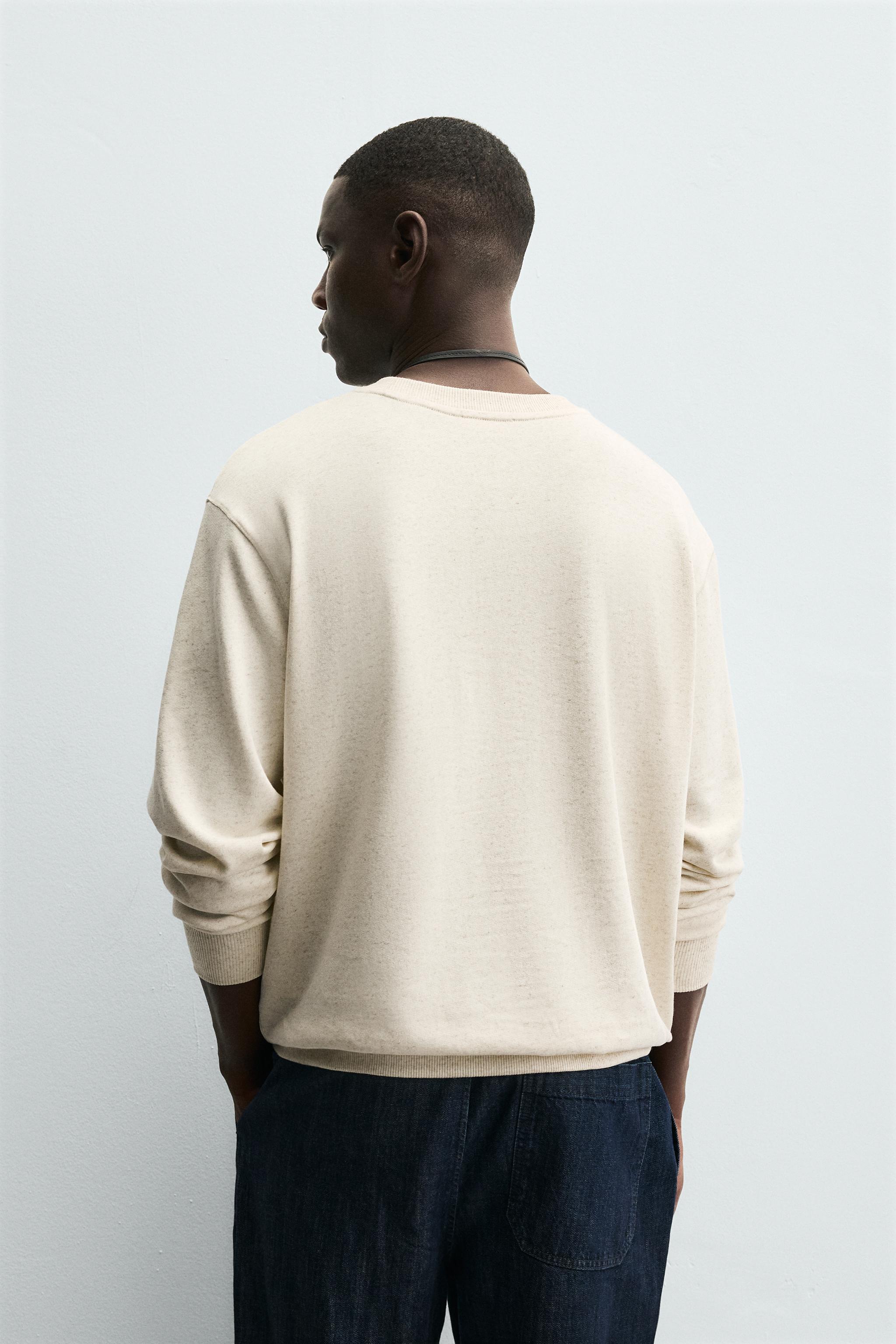 SOFT CREWNECK SWEATSHIRT - Beige marl | ZARA Canada