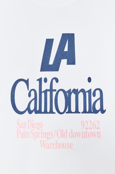 T-SHIRT WITH SLOGAN - White by Zara - Image 6