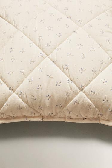 CHILDREN'S FLORAL CUSHION COVER FOR QUILTS - Ecru by Zara - Image 2