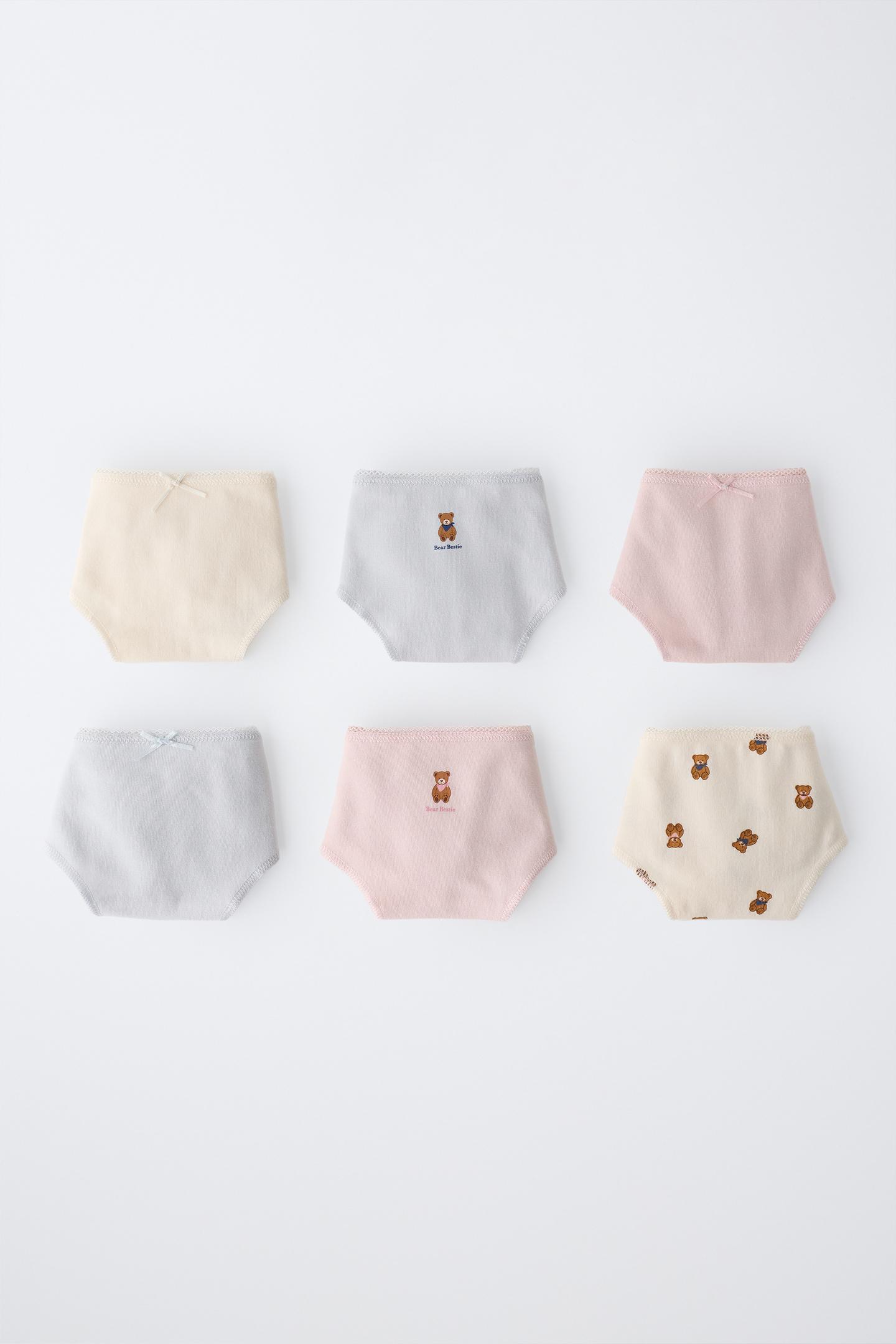 Трусы-брифы Ages Bear для детей, 6 шт. — Zara, цвет: Розовый — фото 5