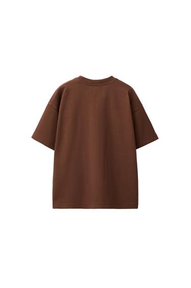 PLAIN T-SHIRT - Brown marl by Zara - Image 1