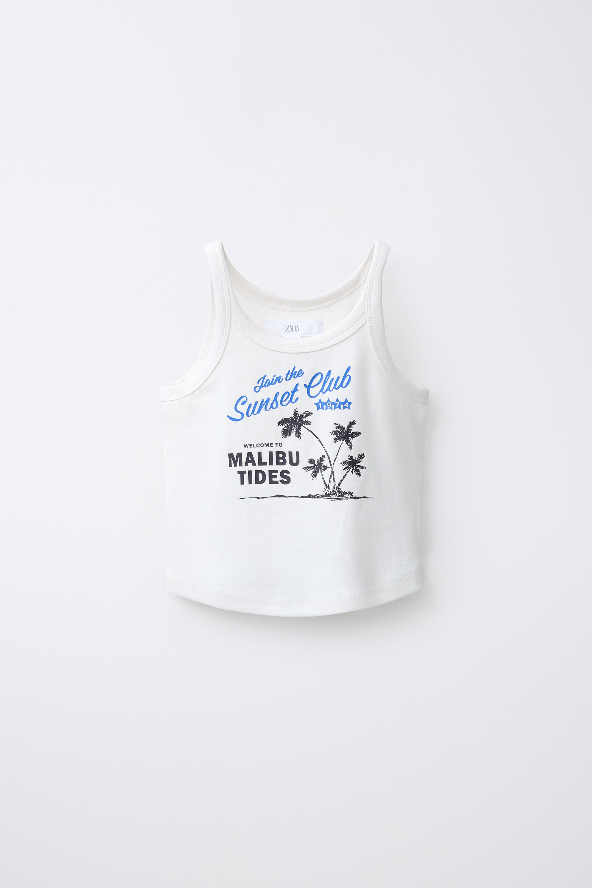 SURF PRINT TOP — White