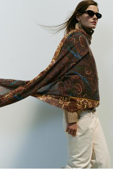 PAISLEY PRINT SCARF — Blue 2