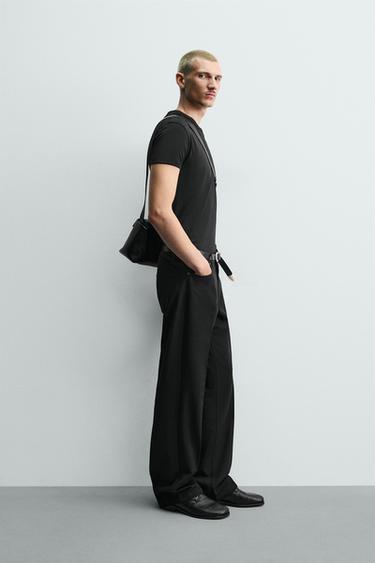 PANTALON FLARE STRUCTURÉ - Noir de Zara - Image 3