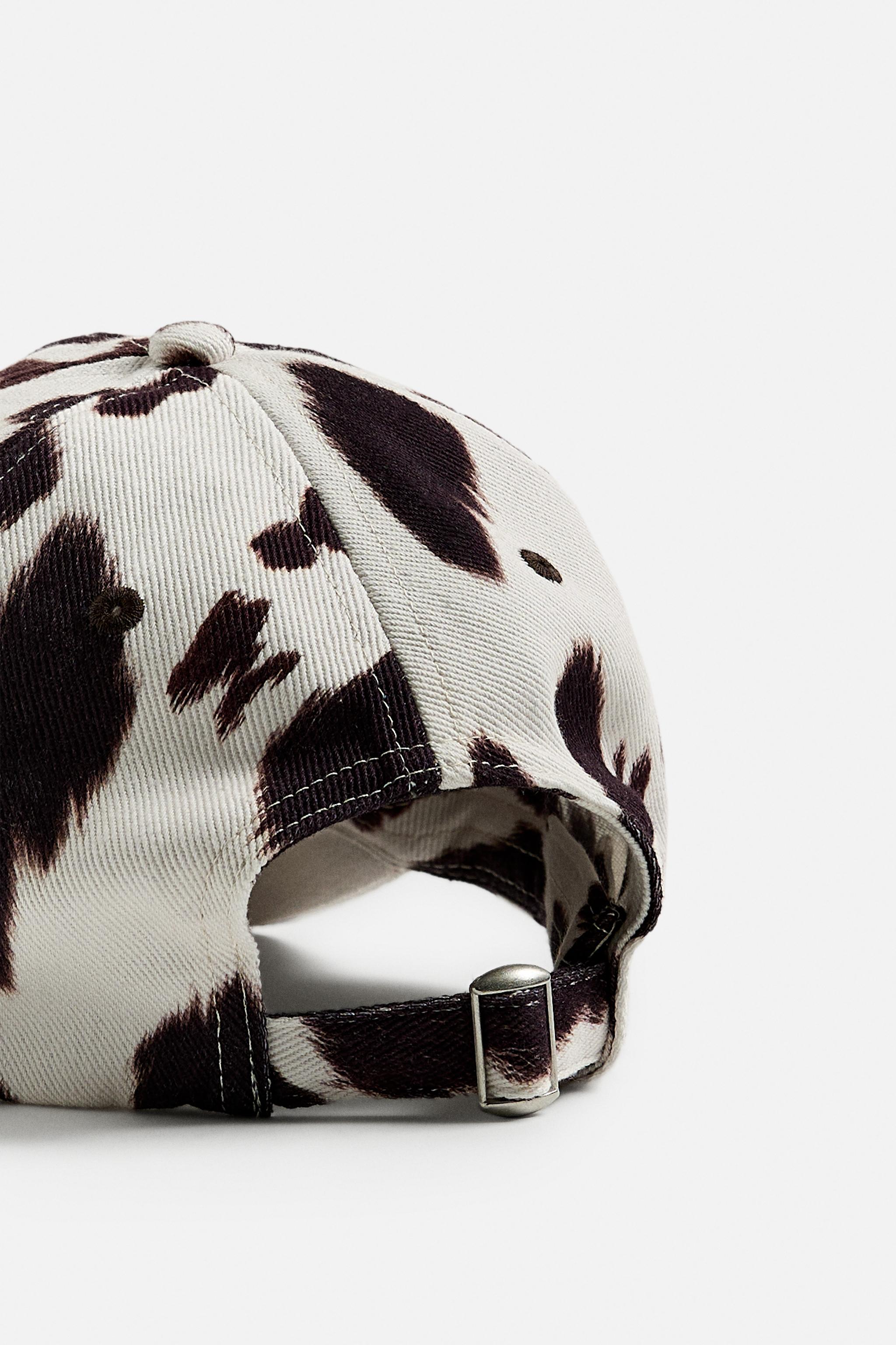 ZARA【NEW】EMBROIDERED ANIMAL PRINT TWILL CAP ANIMAL PRINT TWILL CAP - Gray | ZARA United States