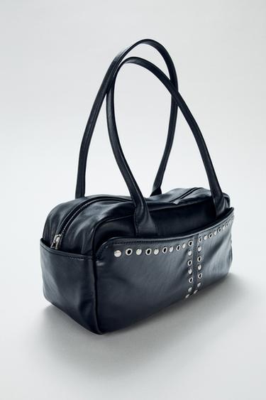 スタッズボストンバッグブラックZaraのスタッズボストンバッグ - ブラック 