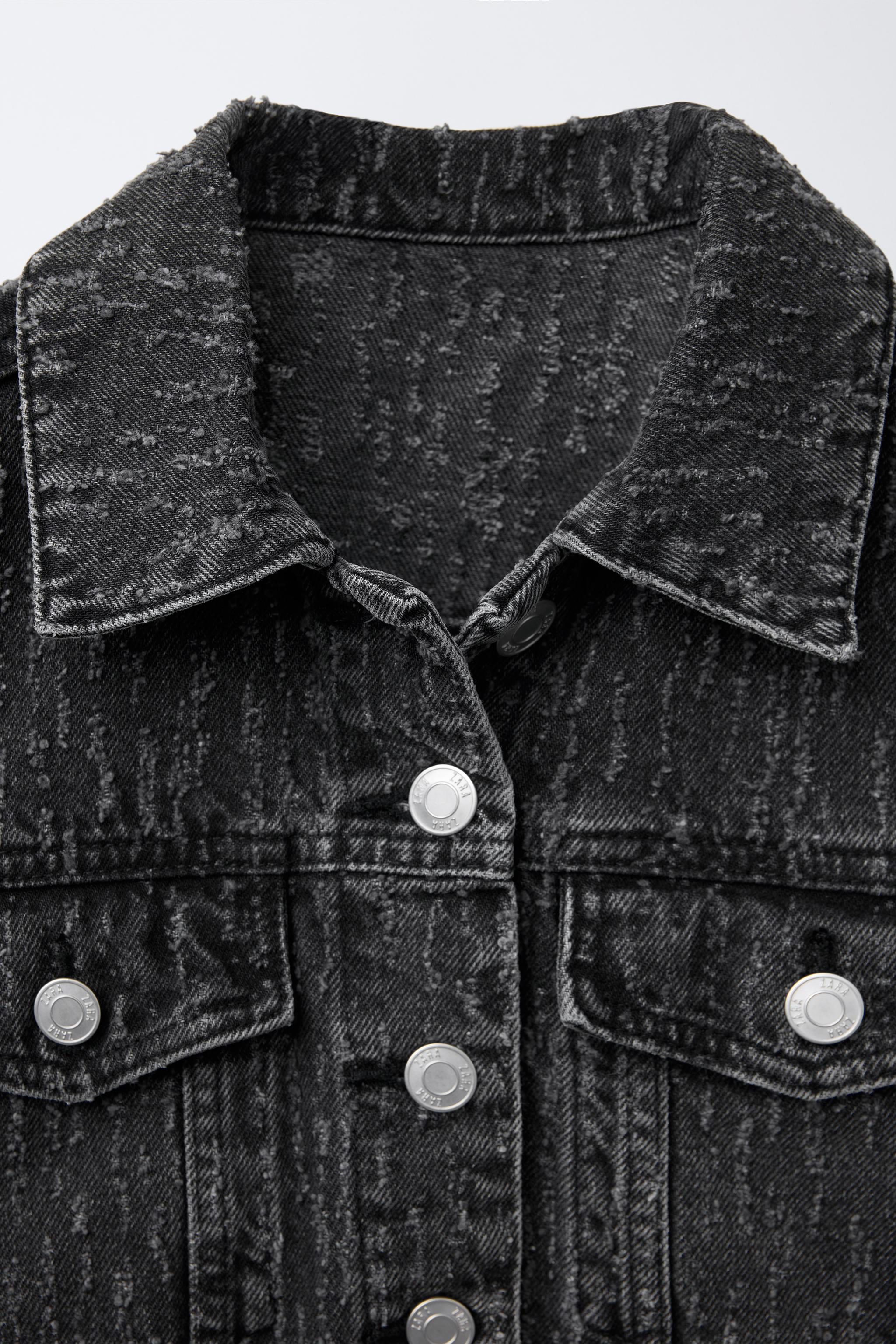 FADED EFFECT DENIM JACKET - Black | ZARA United Kingdom FADED EFFECT DENIM JACKET - Black | ZARA United Kingdom