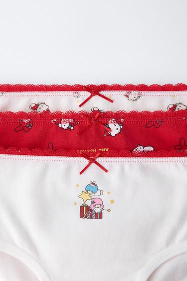 AGES 1-6 / THREE-PACK OF HELLO KITTY © SANRIO BRIEFS - Ecru / Red by Zara - Image 1