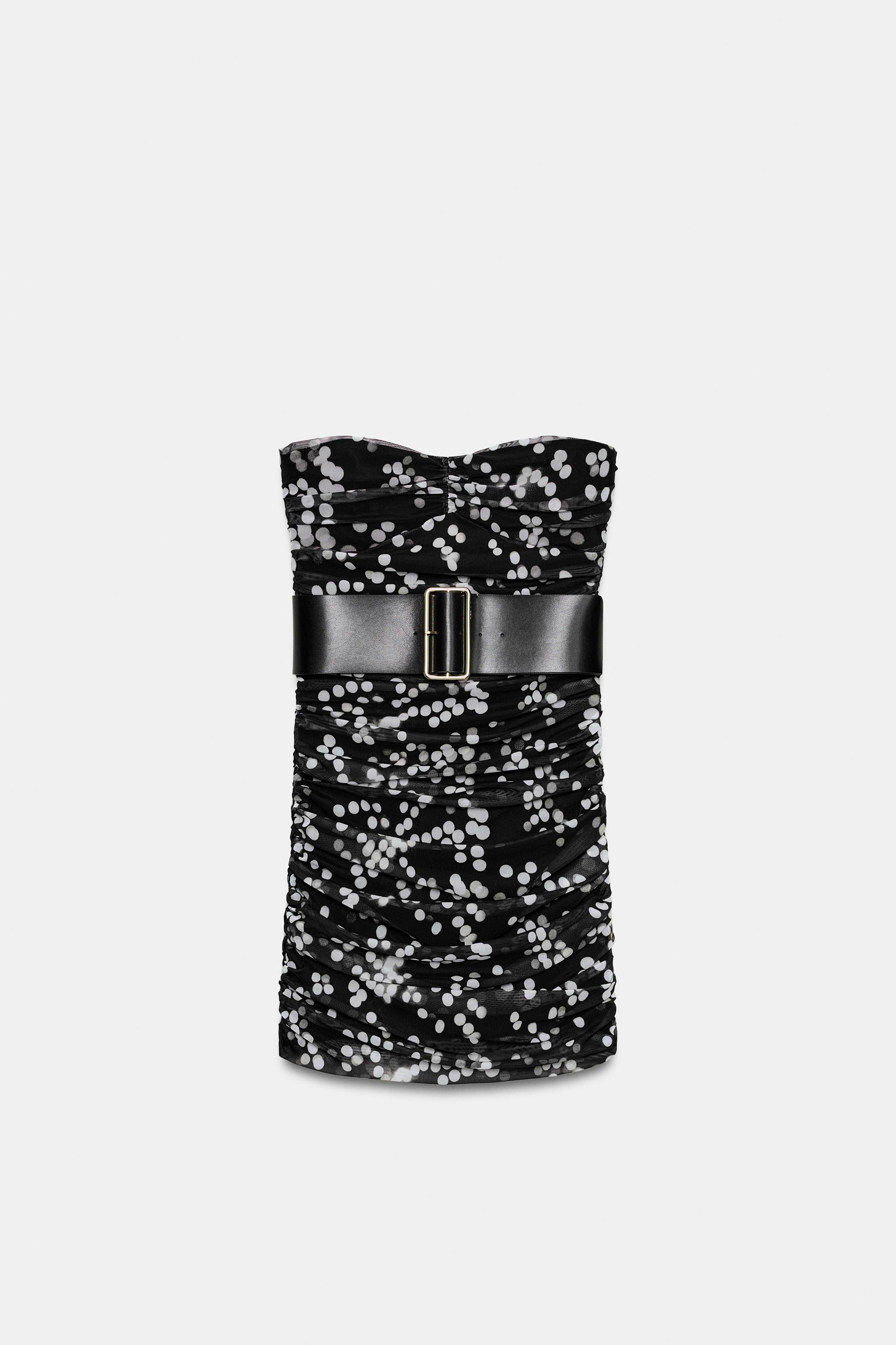 ROBE À POIS CEINTURÉE