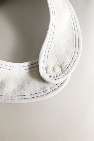 CHILDREN'S VELOUR ELEPHANT BIB - Oyster-white by Zara - Image 1