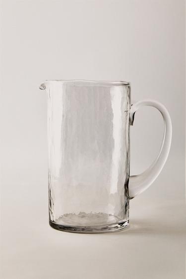 HAMMERED GLASS JUG - Transparent by Zara